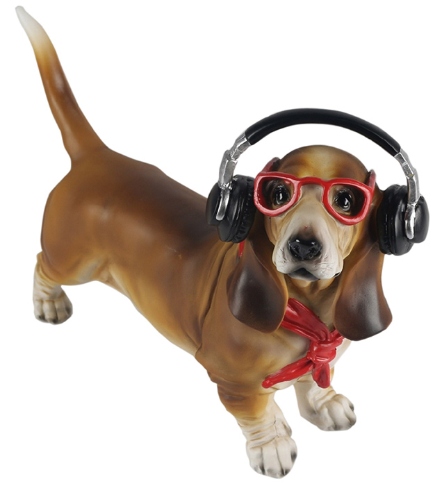 Dachshund Dog With Headphones
